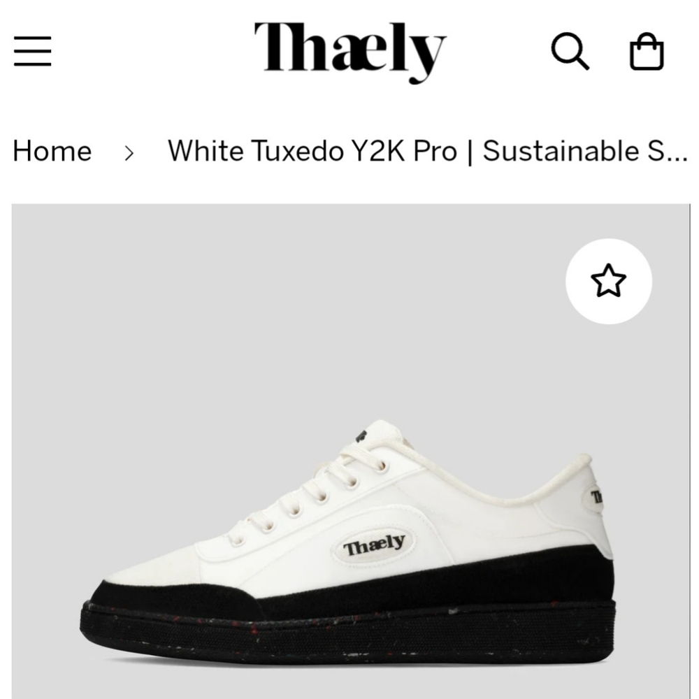 Thaely white tuxedo Y2K pro sneakers